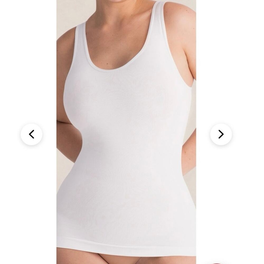 Shapermint Essentials Small White All Day Every Day Scoop Neck Cami Tank Top